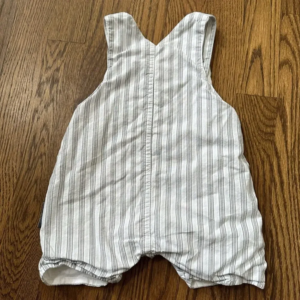 FAO Schwarz striped overalls and polo set, size 0-3 month (2 pieces)